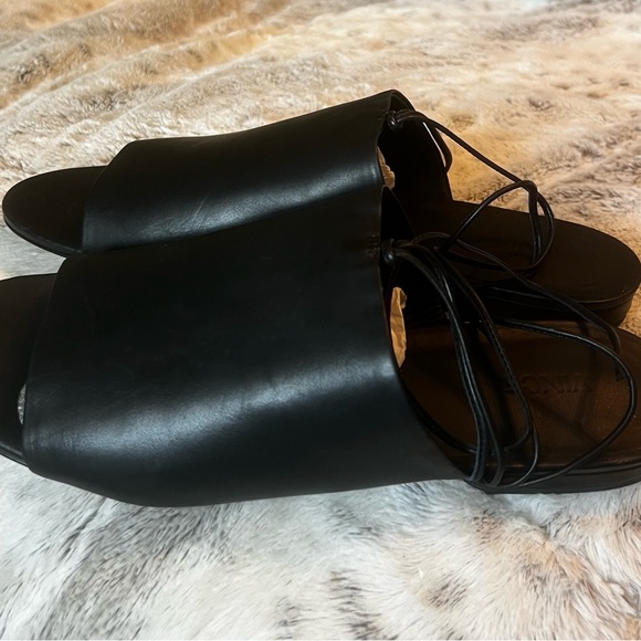 Vince Black Sandals with Open Back Design and lace up ankle wrap - Picture 5 of 8